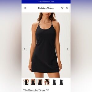 Outdoor Voices Exercise Dress NWOT Black